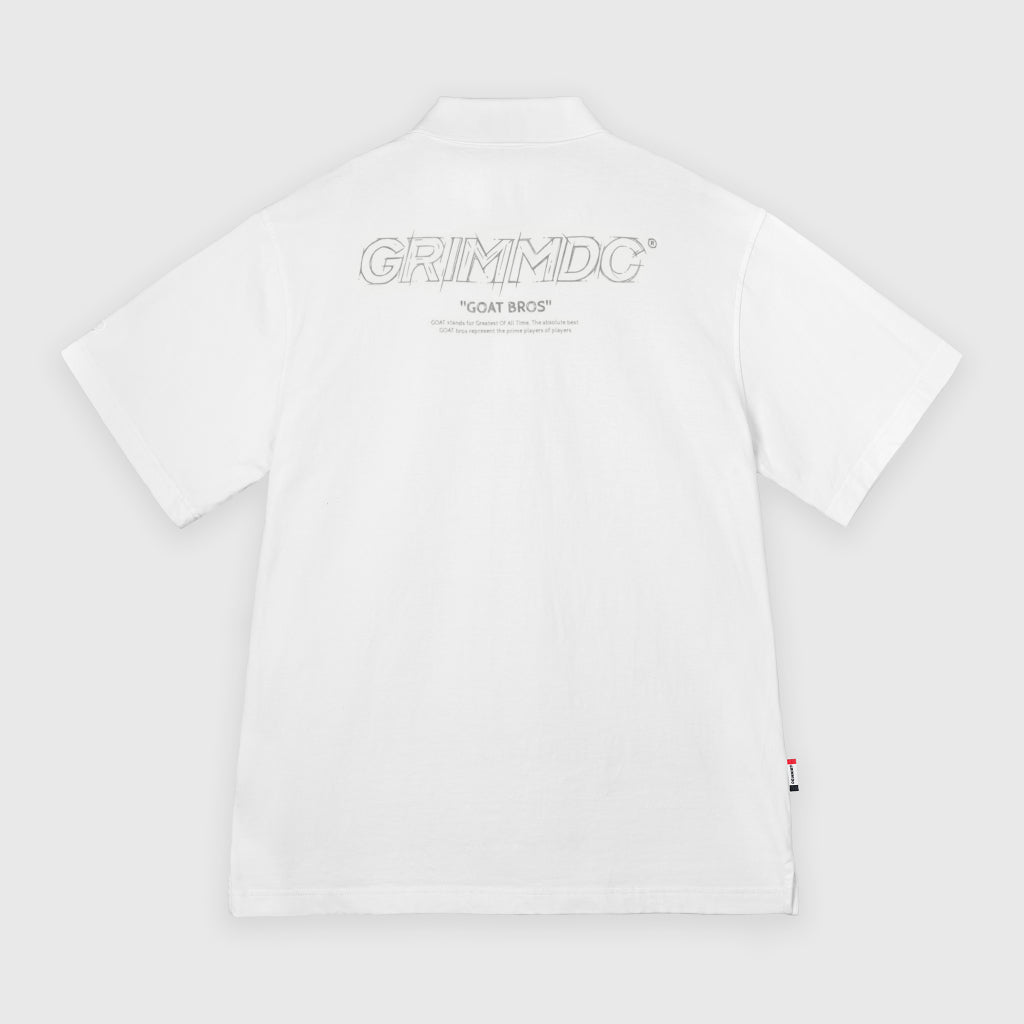 Grimm DC Áo Polo GOAT BROS // White